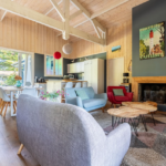 living room, kitchen, living space, rustic, calm